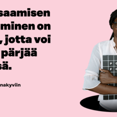 Osaaminen näkyviin -hankkeen kampanjaslogan visualisoituna.