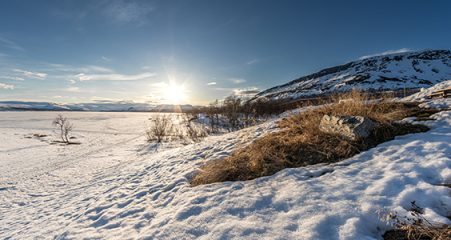 Luminen maisema Kilpisjärveltä.