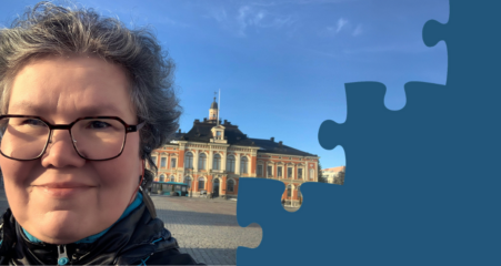 Kirsti Turunen Kuopion torilla.